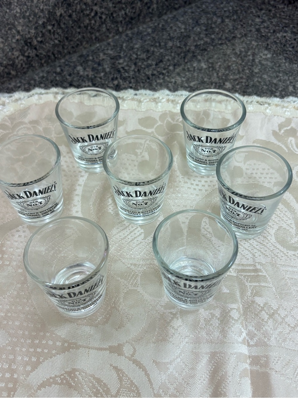 NEW Set of 7 Jack Daniel's Shot Glasses